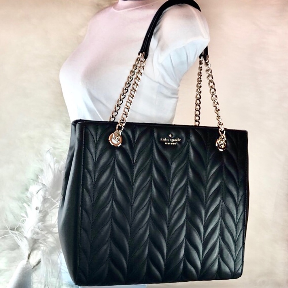 ♠️2PCS Kate Spade♠️Briar Lane Quilted Black Willis - Picture 3 of 8